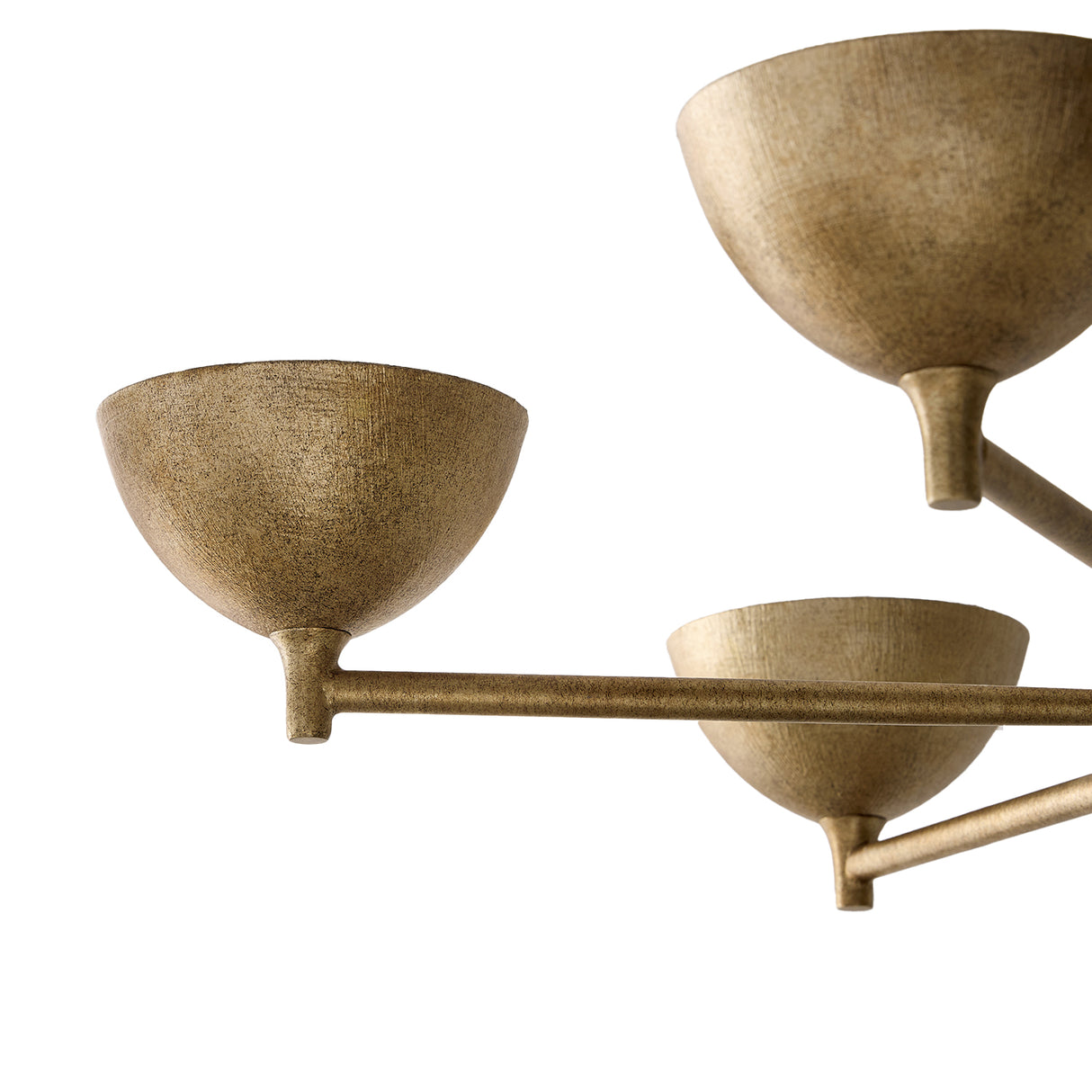 Blaise 6 Light LED Chandelier 34", Feathered Brass