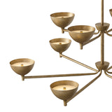 Blaise Two-Tier LED Chandelier 43", Feathered Brass