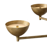 Blaise Two-Tier LED Chandelier 43", Feathered Brass