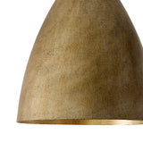 Blaise LED Pendant 13", Feathered Brass