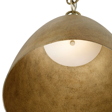 Blaise LED Pendant 13", Feathered Brass