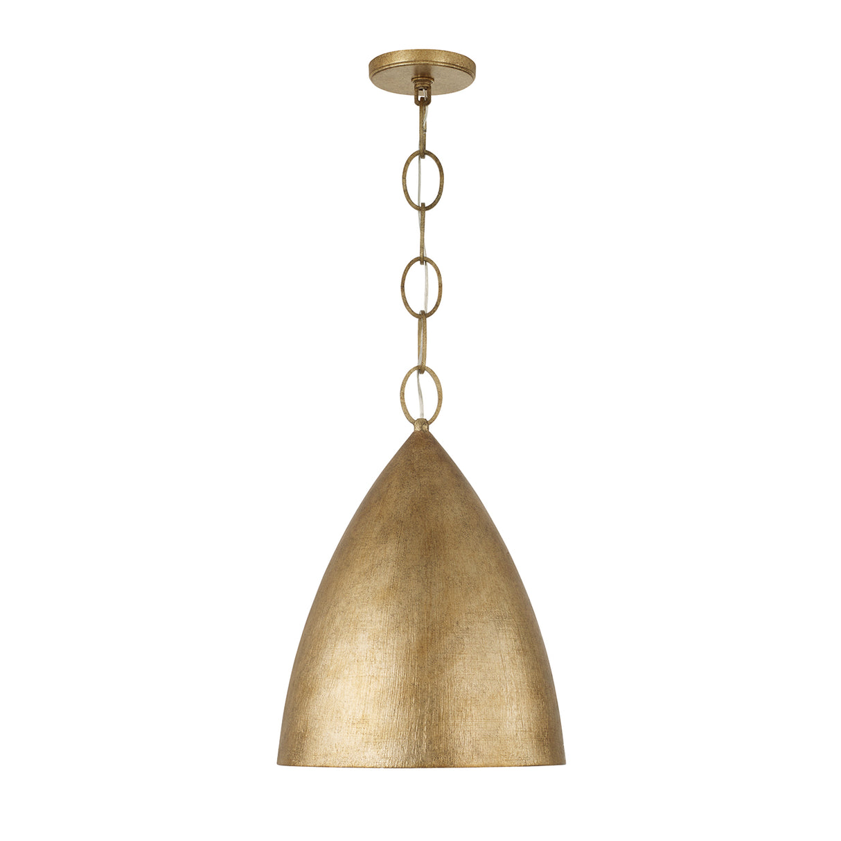 Blaise LED Pendant 13", Feathered Brass