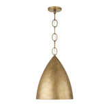 Blaise LED Pendant 13", Feathered Brass
