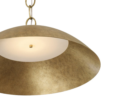 Blaise LED Pendant 24", Feathered Brass