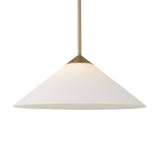 Avani Pendant Light 22", Matte Brass and Opal Glass