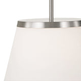 Camron Pendant 13", Brushed Nickel and Opal Glass