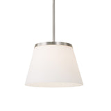 Camron Pendant 13", Brushed Nickel and Opal Glass