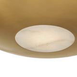 Calix Large Pendant 22", Aged Brass and Alabaster