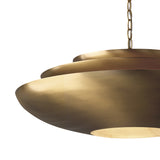 Calix Large Pendant 22", Aged Brass and Alabaster