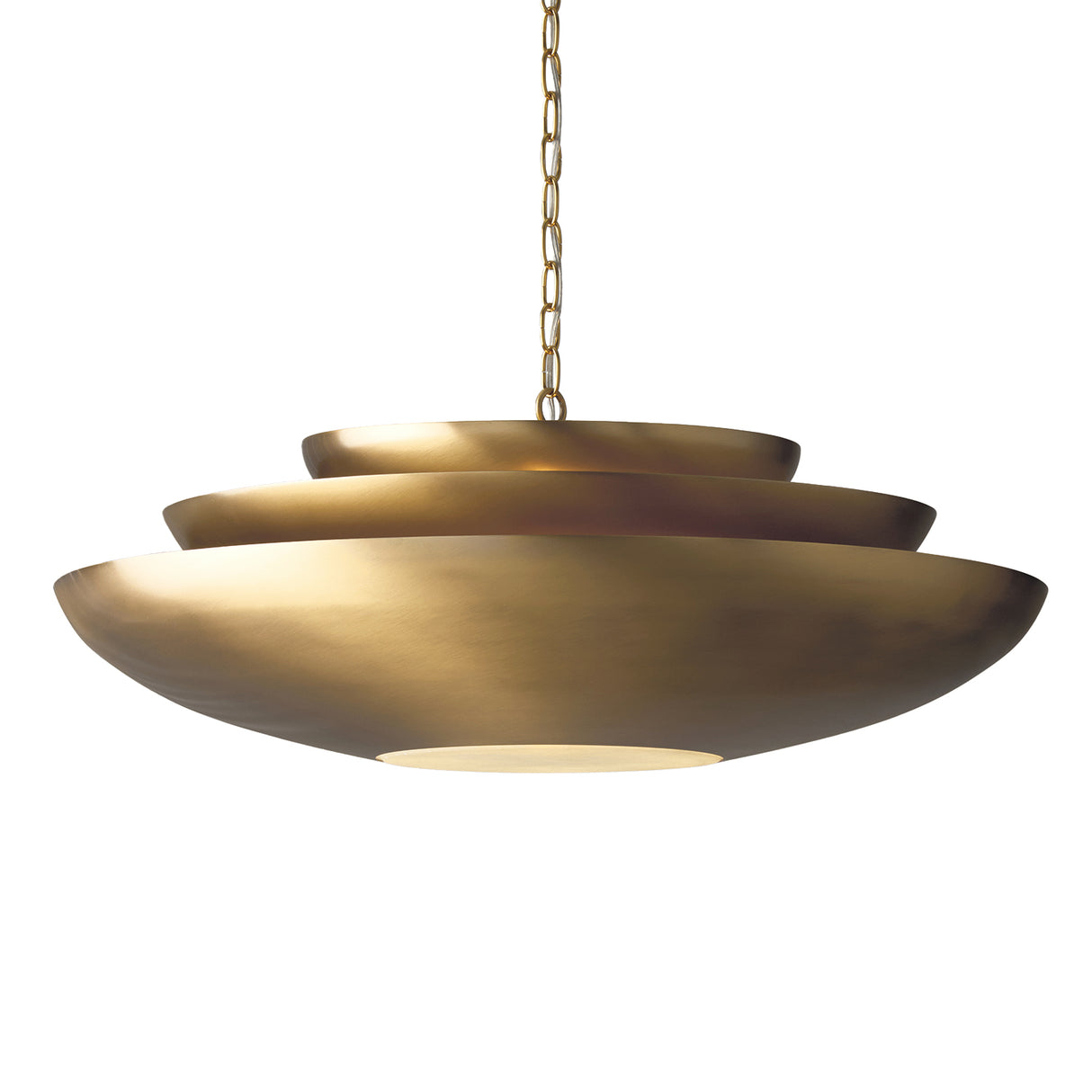 Calix Extra Large Pendant 30", Aged Brass and Alabaster