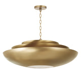 Calix Extra Large Pendant 30", Aged Brass and Alabaster