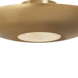 Calix Semi-Flush 23", Aged Brass and Alabaster
