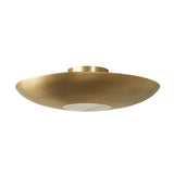 Calix Semi-Flush 23", Aged Brass and Alabaster