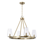 Darlene 4 Light Chandelier 28", Aged Brass