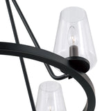 Darlene 4 Light Chandelier 28", Matte Black