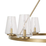 Darlene 6 Light Chandelier 36", Aged Brass