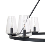 Darlene 6 Light Chandelier 36", Matte Black