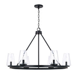 Darlene 6 Light Chandelier 36", Matte Black