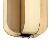 Cian LED Pendant 12", Aged Brass and Milk Glass