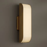 Cian LED Wall Sconce 18", Aged Brass and Milk Glass