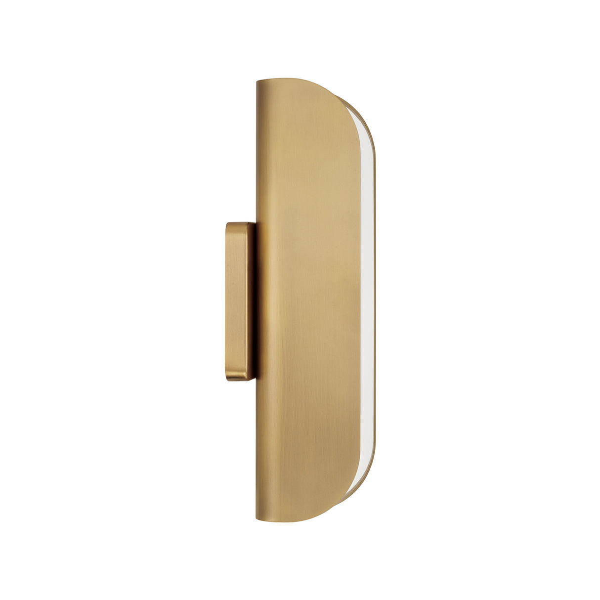 Cian LED Wall Sconce 18", Aged Brass and Milk Glass