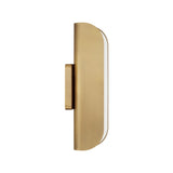 Cian LED Wall Sconce 18", Aged Brass and Milk Glass