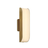 Cian LED Wall Sconce 18", Aged Brass and Milk Glass