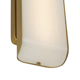 Cian LED Vanity Light 23", Aged Brass and Milk Glass