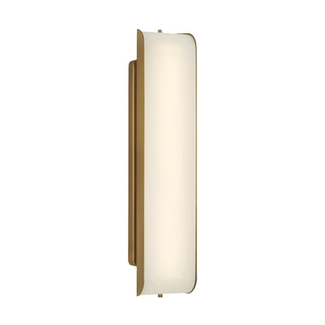 Cian LED Vanity Light 23", Aged Brass and Milk Glass