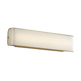 Cian LED Vanity Light 23", Aged Brass and Milk Glass