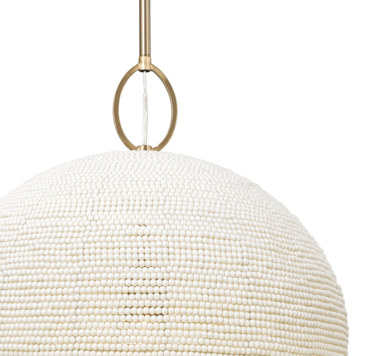 Camiri Medium Pendant 17", Aged Brass and Ivory