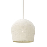 Camiri Medium Pendant 17", Aged Brass and Ivory