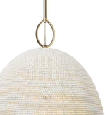 Camiri Large Pendant 18", Aged Brass and Ivory