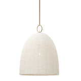 Camiri Large Pendant 18", Aged Brass and Ivory