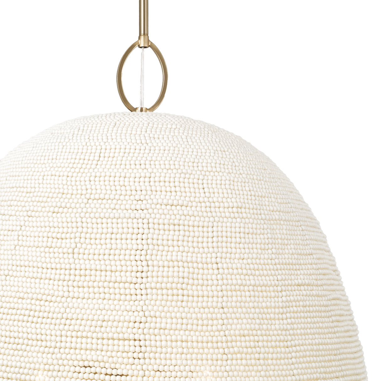 Camiri Extra Large Pendant 25", Aged Brass and Ivory