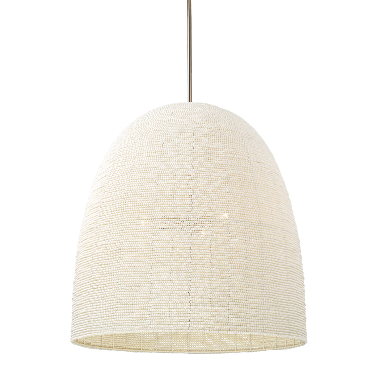 Camiri Extra Large Pendant 25", Aged Brass and Ivory