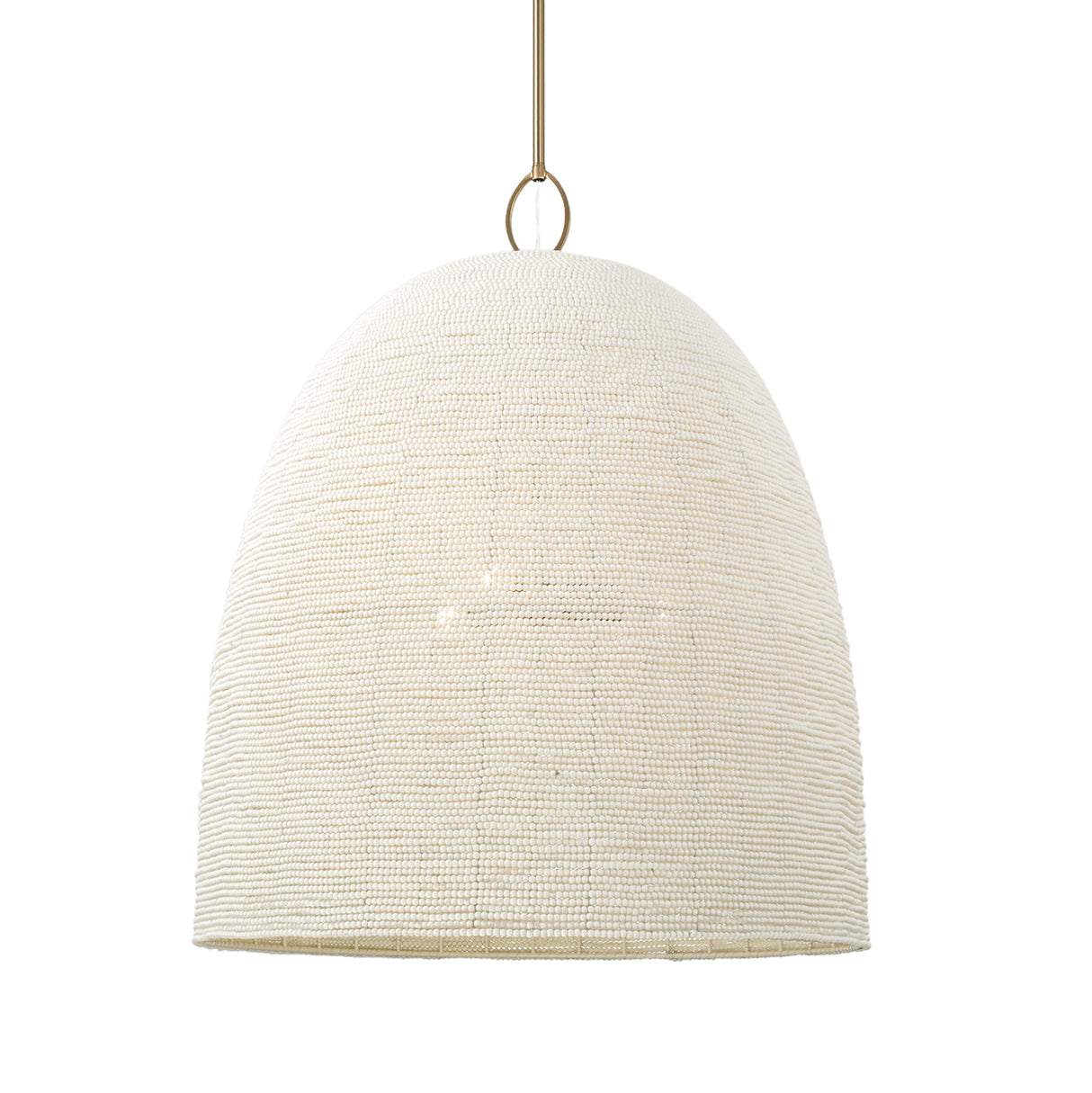 Camiri Extra Large Pendant 25", Aged Brass and Ivory