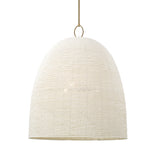 Camiri Extra Large Pendant 25", Aged Brass and Ivory