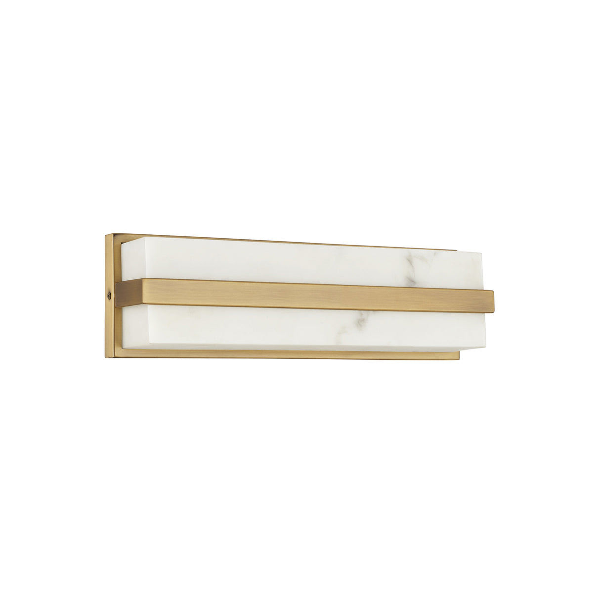 Azura LED Wall Sconce 16", Aged Brass and Alabaster