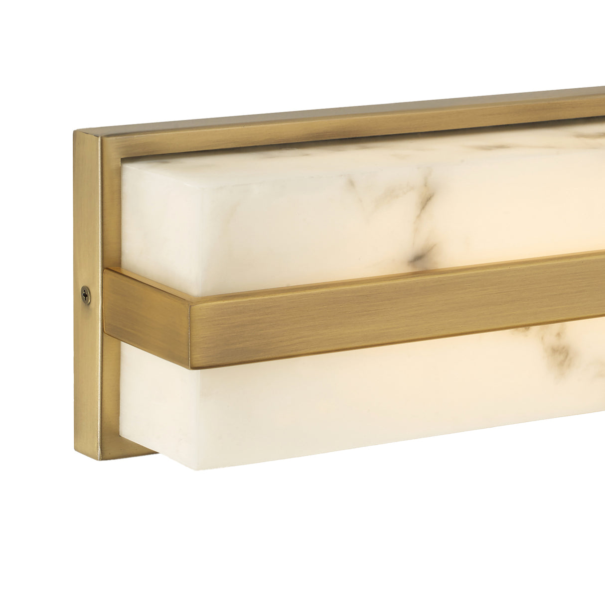 Azura LED Wall Sconce 16", Aged Brass and Alabaster