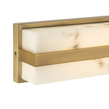 Azura LED Wall Sconce 16", Aged Brass and Alabaster