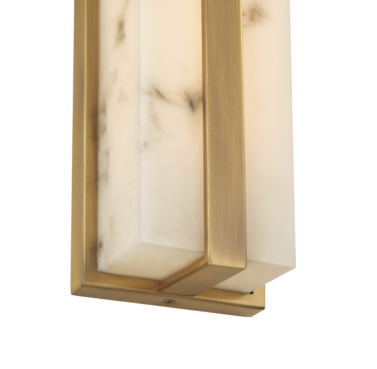 Azura LED Wall Sconce 16", Aged Brass and Alabaster