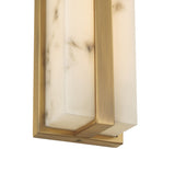 Azura LED Wall Sconce 16", Aged Brass and Alabaster