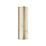 Azura LED Wall Sconce 16", Aged Brass and Alabaster