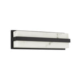 Azura LED Wall Sconce 16", Matte Black and Alabaster