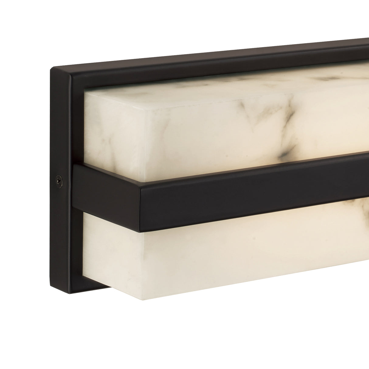 Azura LED Wall Sconce 16", Matte Black and Alabaster