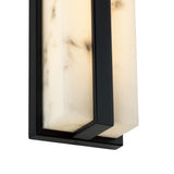Azura LED Wall Sconce 16", Matte Black and Alabaster