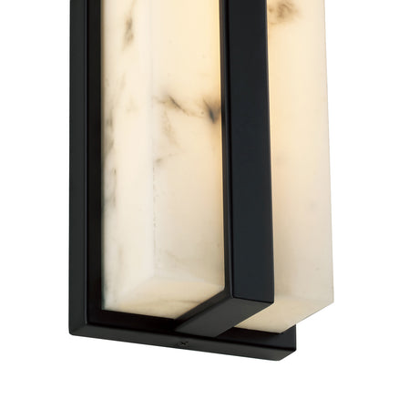 Azura LED Wall Sconce 16", Matte Black and Alabaster
