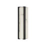 Azura LED Wall Sconce 16", Matte Black and Alabaster