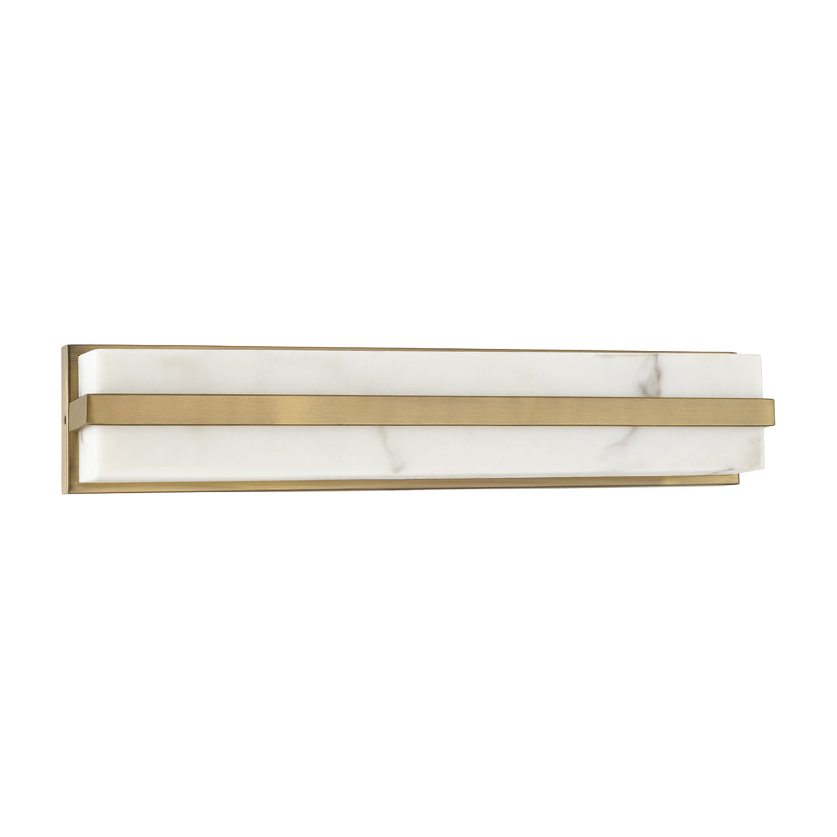 Azura LED Vanity 24", Aged Brass and Alabaster